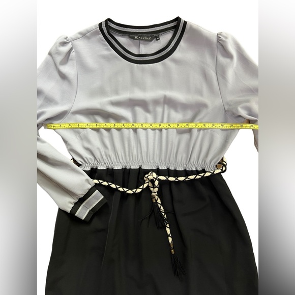 ALVINA Maxi Dress, Full Length, Black and Grey, size L, 38 EU and Middle East - Picture 7 of 9